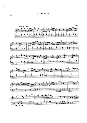 Sonate N°2 Partitions gratuites